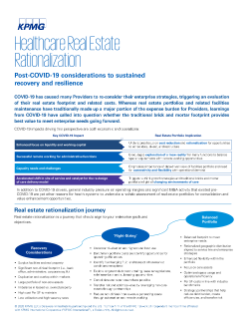 Healthcare Real Estate Rationalization