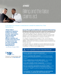 Billing and the false claims act