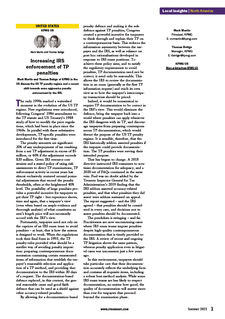 Increasing IRS enforcement of TP penalties