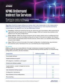 KPMG OnDemand Indirect Tax Services