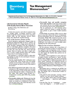 Life Insurance Industry Needs CPA-Quality Advice More Than Ever