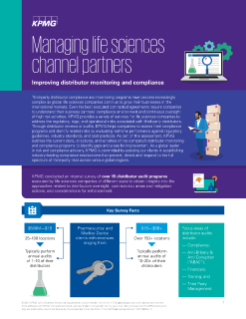 Managing life sciences channel partners