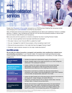 Model validation services