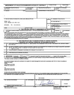 OASIS Unrestricted Pool 2 Contract Modification 2