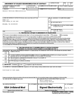 OASIS Unrestricted Pool 2 Contract Modification 6