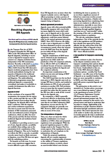 Resolving disputes in IRS Appeals