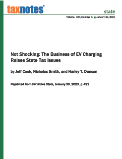 Tax Notes State - Not Shocking: The Business of EV Charging Raises State Tax Issues