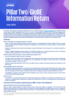 Pillar Two: GloBe Information Return