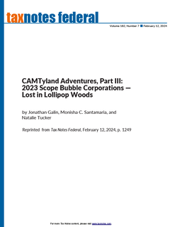 CAMTyland Adventures, Part III: 2023 Scope Bubble Corporations —Lost in Lollipop Woods