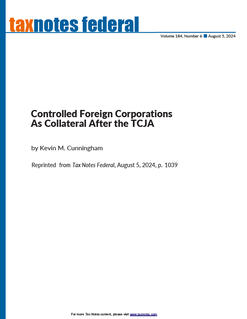 Controlled Foreign Corporations as Collateral After the TCJA