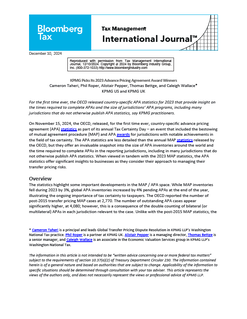 KPMG Picks Its 2023 Advance Pricing Agreement Award Winners