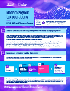 Modernize your tax operations