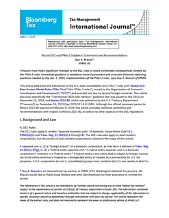 Recent DCL and Pillar 2 Guidance: Comments and Recommendations