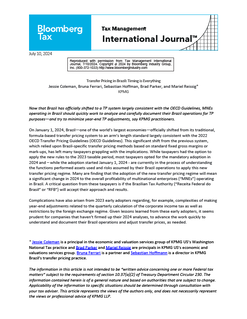 Transfer Pricing in Brazil: Timing is Everything