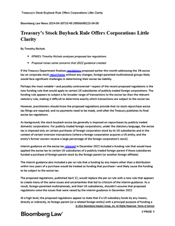 Treasury’s Stock Buyback Rule Offers Corporations Little Clarity