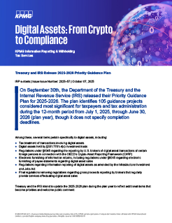 Treasury and IRS release 2025-2026 Priority Guidance Plan