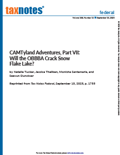CAMTyland Adventures, Part VII: Will the OBBBA Crack Snow Flake Lake?