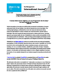 Customs Enforcement Tightens: Are you Prepared for the Scrutiny?