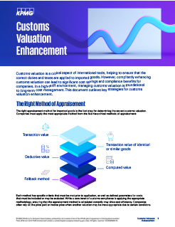 Customs Valuation Enhancement
