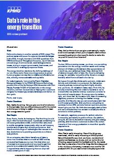 Data's role in the energy transition