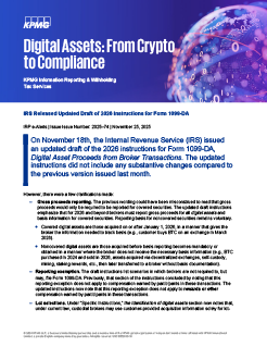IRS Released Updated Draft of 2026 Instructions for Form 1099-DA