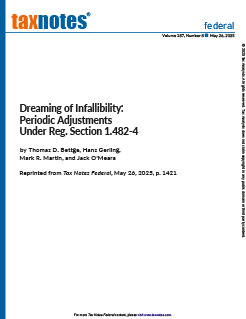 Dreaming of Infallibility: Periodic Adjustments Under Reg. Section 1.482-4