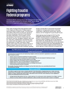 Fighting Fraud in Federal programs