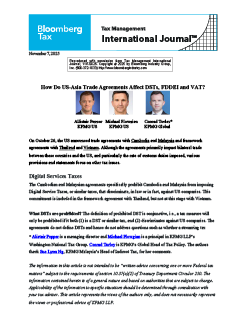 How do US-Asia Trade Agreements affect DSTs, FDDEI and VAT