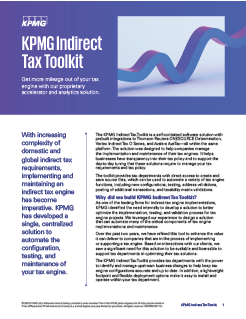 KPMG Indirect Tax Toolkit