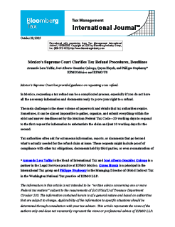 Mexico’s Supreme Court Clarifies Tax Refund Procedures, Deadlines