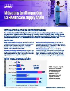 Mitigating tariff impact on US Healthcare supply chain