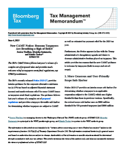 New CAMT Notice: Reasons Taxpayers Are Breathing a Sigh of Relief