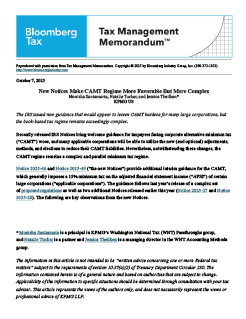 New Notices Make CAMT Regime More Favorable But More Complex