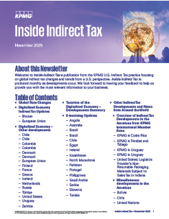 Inside Indirect Tax – November, 2025