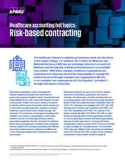 Healthcare accounting hot topics: Risk-based contracting