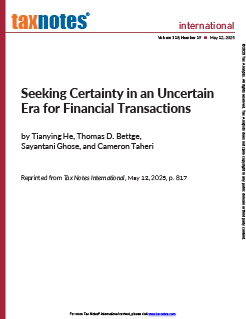 Seeking Certainty in an Uncertain Era for Financial Transactions