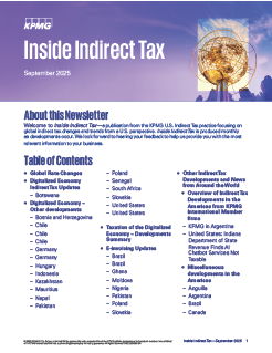 Inside Indirect Tax - September 2025