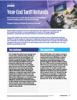 Year-End Tariff Refunds | Five Factors