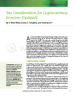 Tax considerations for Cryptocurrency Investors