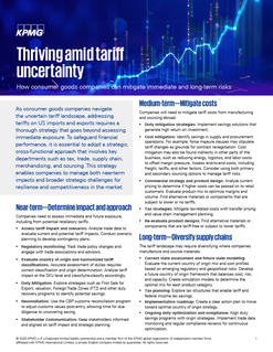 Thriving amid tariff uncertainty: Consumer goods