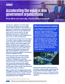 Accelerating the value of AI in government organizations