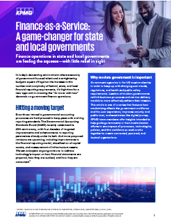 Finance-as-a-Service: A game-changer for state and local governments