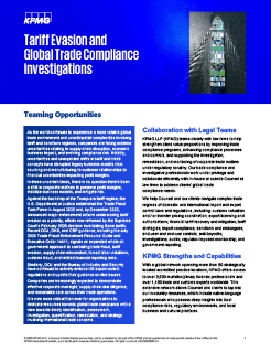 Tariff Evasion and Global Trade Compliance Investigations