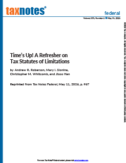 Time’s Up! A Refresher on Tax Statutes of Limitations