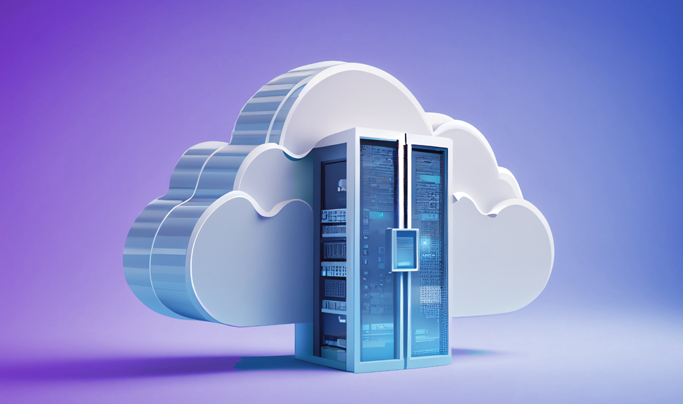 cloud with server inside